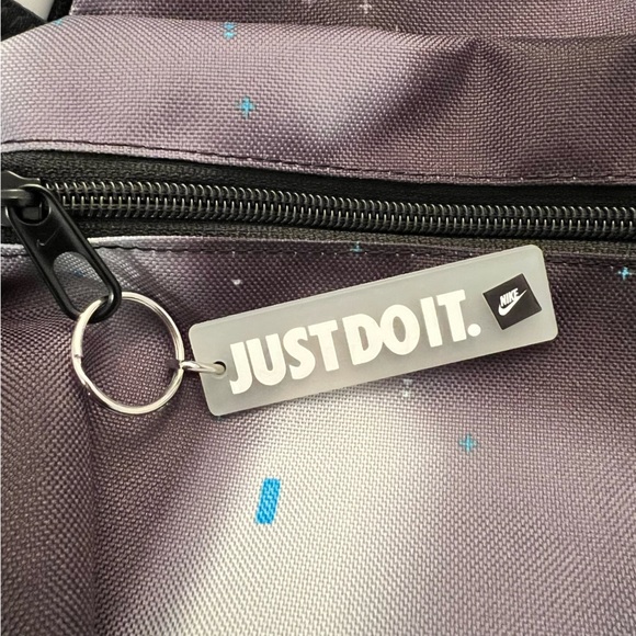 Nike Brasilia Just Do It Mini Backpack School Small Black Gray Galaxy NWT - Picture 10 of 11